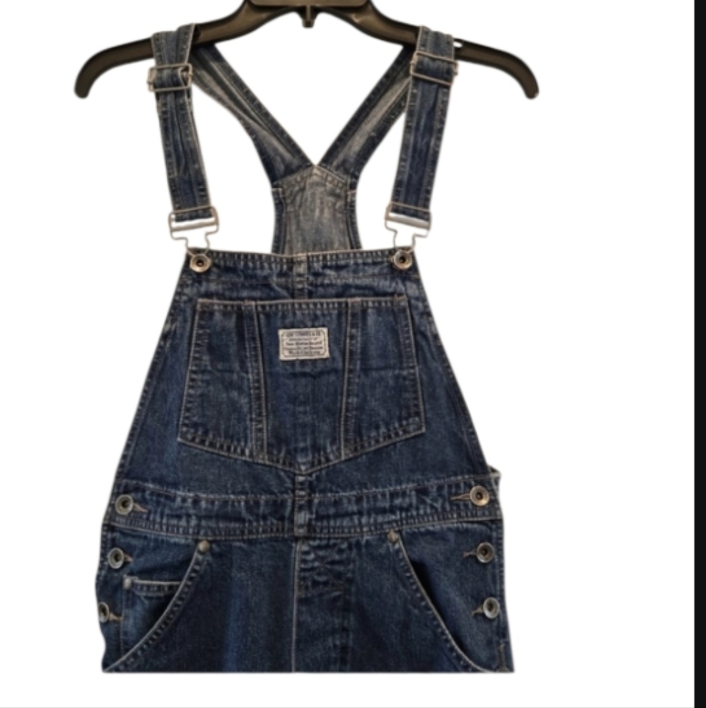 Vintage 90s Levi Strauss & Co Overalls S Medium Blue Wash 100% Cotton Denim - Picture 3 of 11